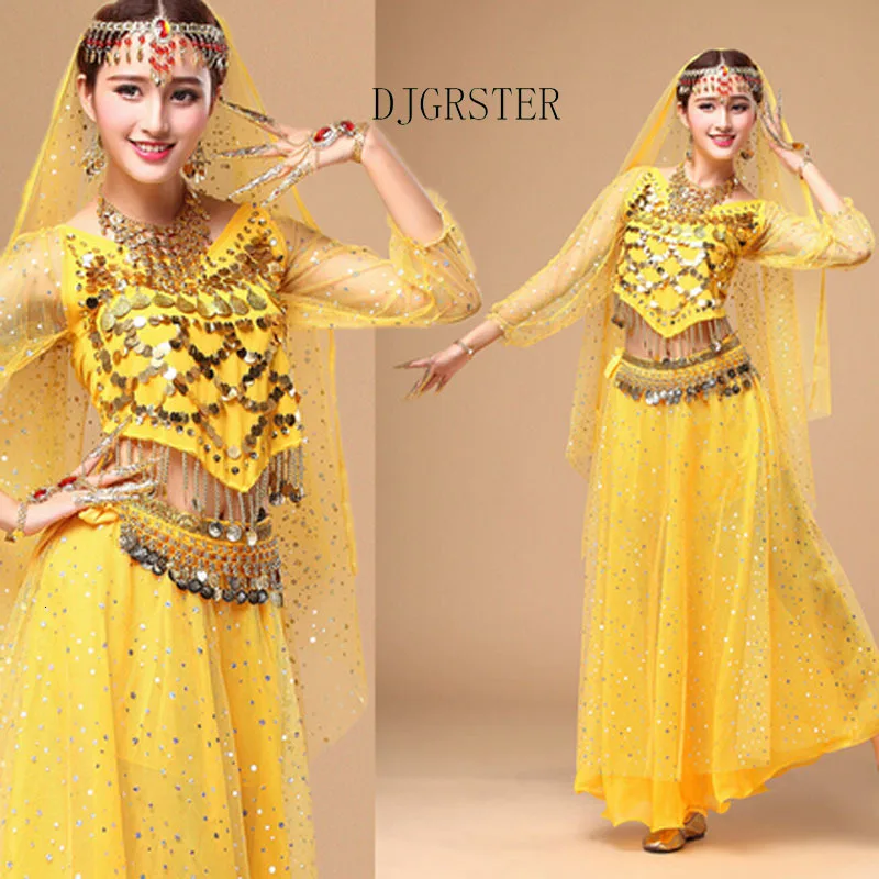 DJGRSTER-Bellydance-Costume-Professional-5-Piece-set-Head-Chain-coat-Veil-Waist-Chain-Skirt-belly-dance (2)