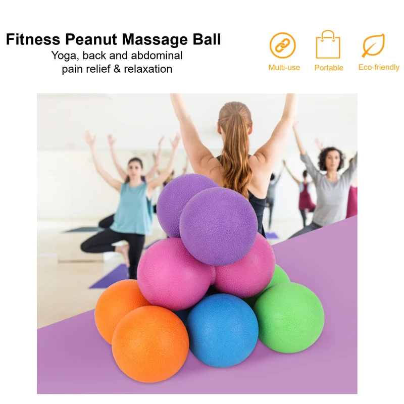 TPR Yoga Fitness Fascia Ball Peanut Point Massage Sports Rehabilitation