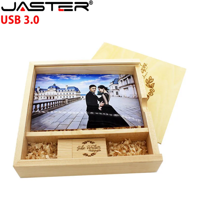 Деревянный фотоальбом JASTER USB 3 0 usb + коробка флеш накопитель флешка 16 ГБ 32 64 128