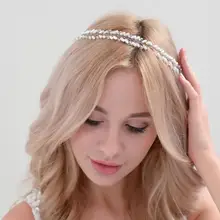 TRiXY, H46-s, жемчуг, свадебная повязка на голову для невесты, со стразами, бисероплетение, шпильки, свадебный головной убор, свадебные украшения для волос, аксессуары