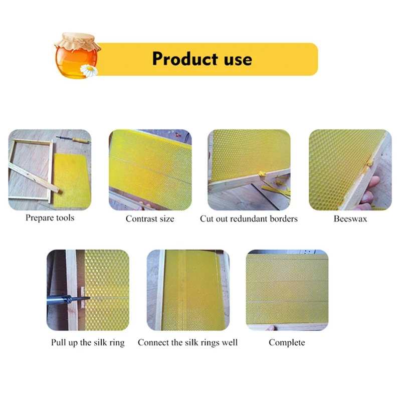 30pcs Honeycomb Bee Wax Foundation Beehive Wax Frames Base Sheets Honey Frame