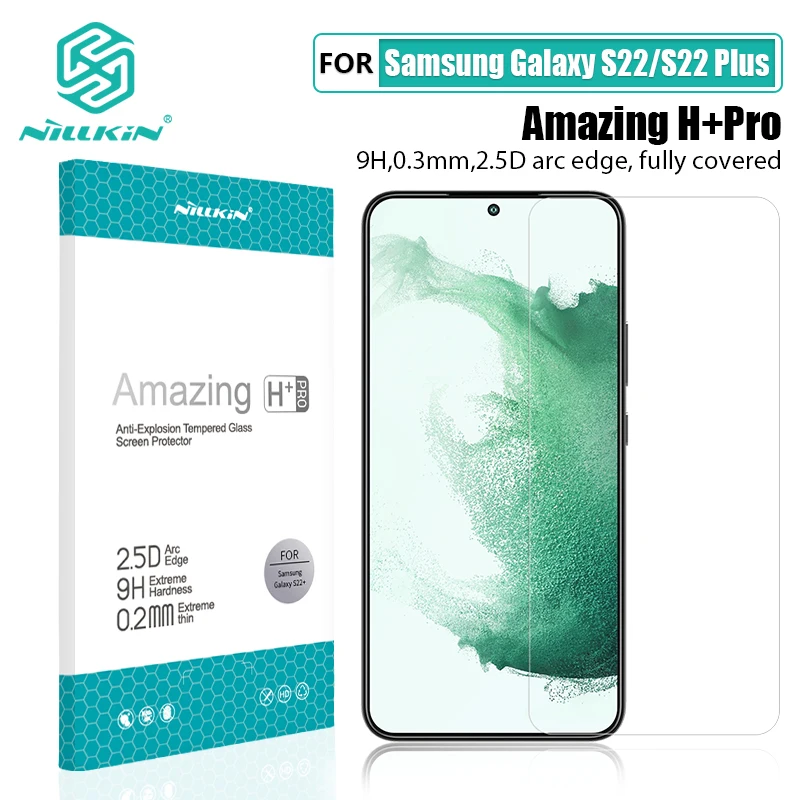 

Для Samsung Galaxy S22 Plus Защитное стекло для экрана для Samsung S23Plus NILLKIN Amazing H + Pro 2.5D Закаленное стекло для Samsung S22