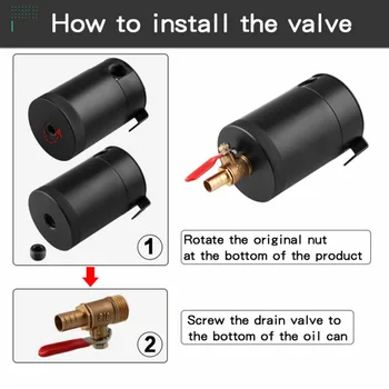 

Car Oil Catch Can Tank 2-Port Baffled Reservoir With Drain Valve Breather Universal Accesorios Para Auto Black Oil Catch Can