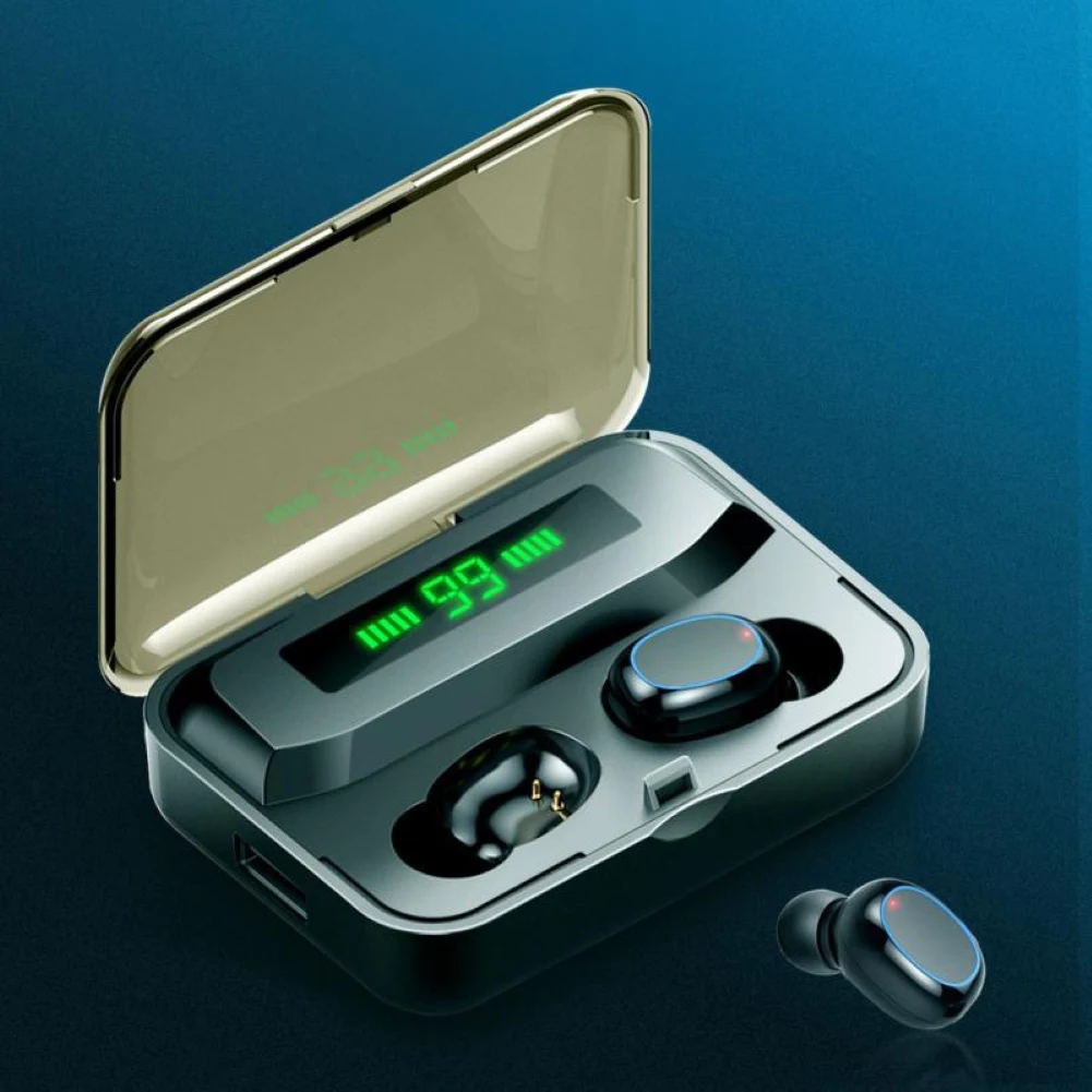 Bluetooth V5 1 Earphones Wireless touch Headphones With led display Headsets with Charging Box For Android