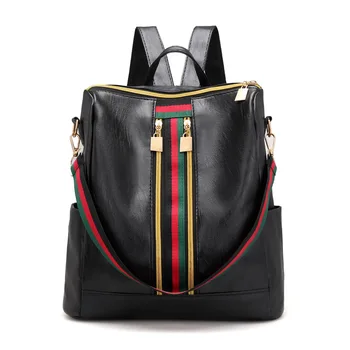 

2020 New Fashion Soft Leather All Match Women's Backpack Academic Style One Shoulder Portable Small Backpack Leisure Travel Bag