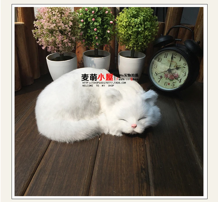 Simulation cat animal toy plush toy cat cute cat doll home creative crafts