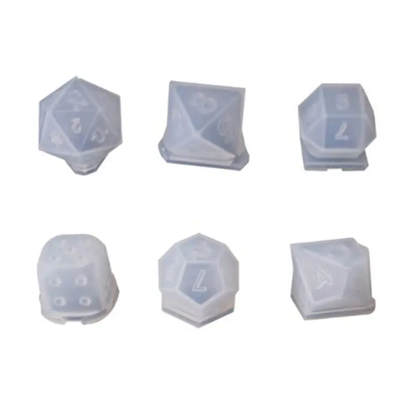

6 Shapes Transparent Silicone Mould Dried Flower Resin Decorative Craft DIY dice Mold epoxy resin molds for jewelry