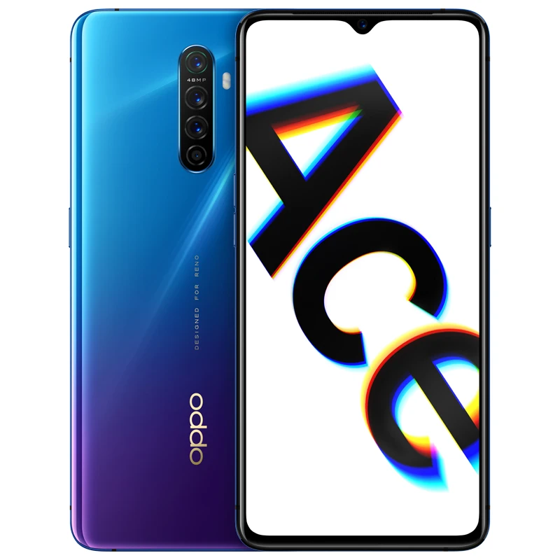 DHL Быстрая сотовый телефон Oppo Reno Ace Snapdragon 855 Plus Android 9,0 6," 90 Гц 12 Гб ОЗУ 128 Гб ПЗУ МП 65 Вт Super VOOC