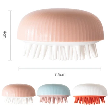 

Massage Brush Silicone Hair Wash Brush Head Body Shower Massager Comb Silicone Acupoint Head Meridian Relaxing Massage Comb Tool