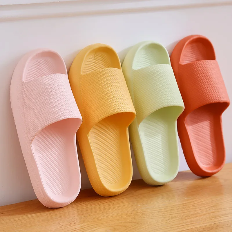 

Thick Platform Horsehold Slippers Women Indoor Bathroom Slides Soft EVA Anti-Slip Home Floor Slides Ladies Summer Shoes