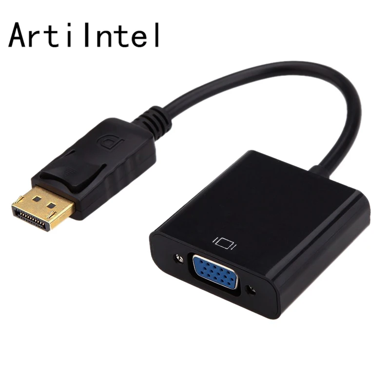 DisplayPort к VGA Кабель адаптер DP Мужской Женский конвертер для MacBook Air Pro iMac Mac проектор