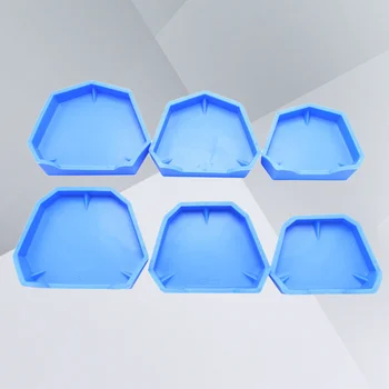 

6PCS Plaster Model Base Silicone Mixed Size Upper and Lower Model Foundation Model Base Former Base for Supplies