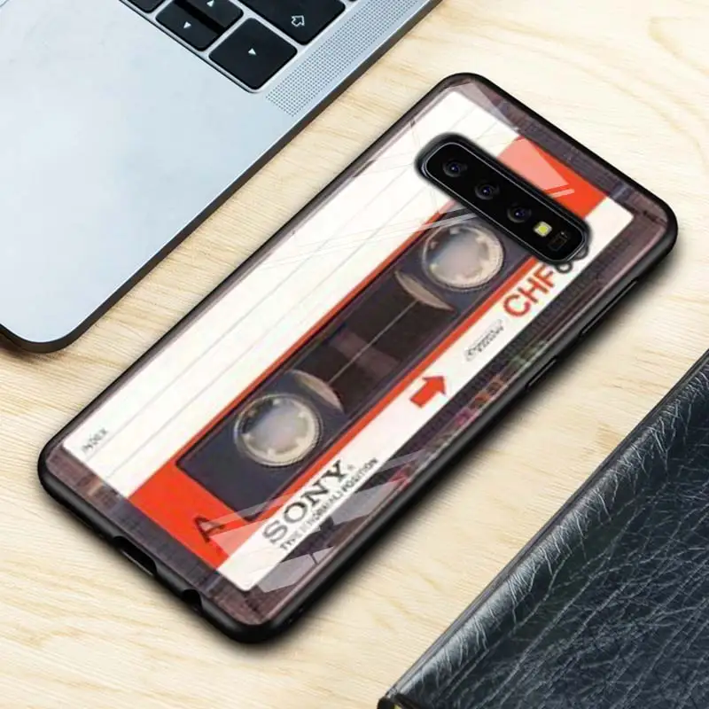 Классическая старая Кассета для samsung Galaxy Note 10 9 8 Pro S10e S10 5G S9 S8 S7 Plus Супер Яркий глянцевый чехол для телефона
