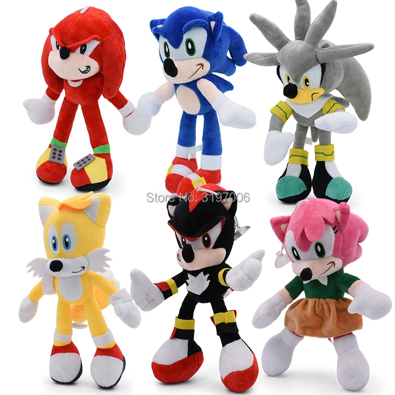 8 видов стилей плюшевый Соник игрушки для кукол 12 Ǝ ''Sonic Shadow Amy Rose Knuckles Tails