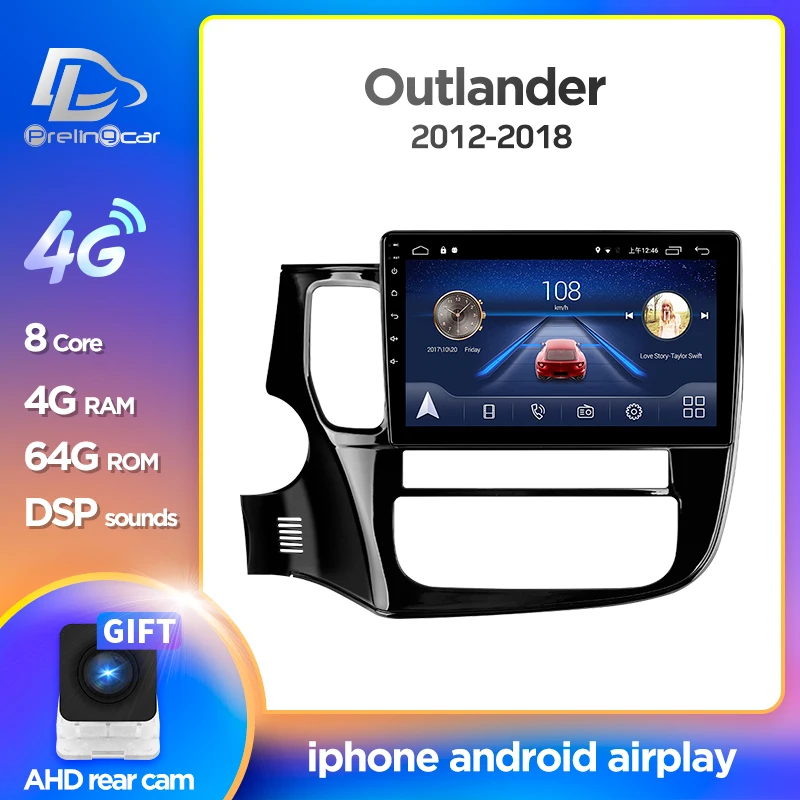 prelingcar For Mitsubishi Outlander 3 2012 2018 Андроид 10 автомагнитола нет магнитола 2 din DVD для