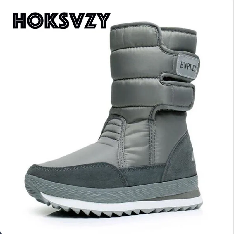 HOKSZVY/ г. Женские ботинки на платформе, плотные, теплые, влагостойкие и противоскользящие, большие размеры, влагостойкие, Xz-27