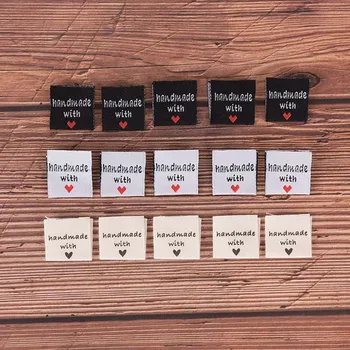 

50pcs clothing label handmade with love cloth clothing sewing accessories