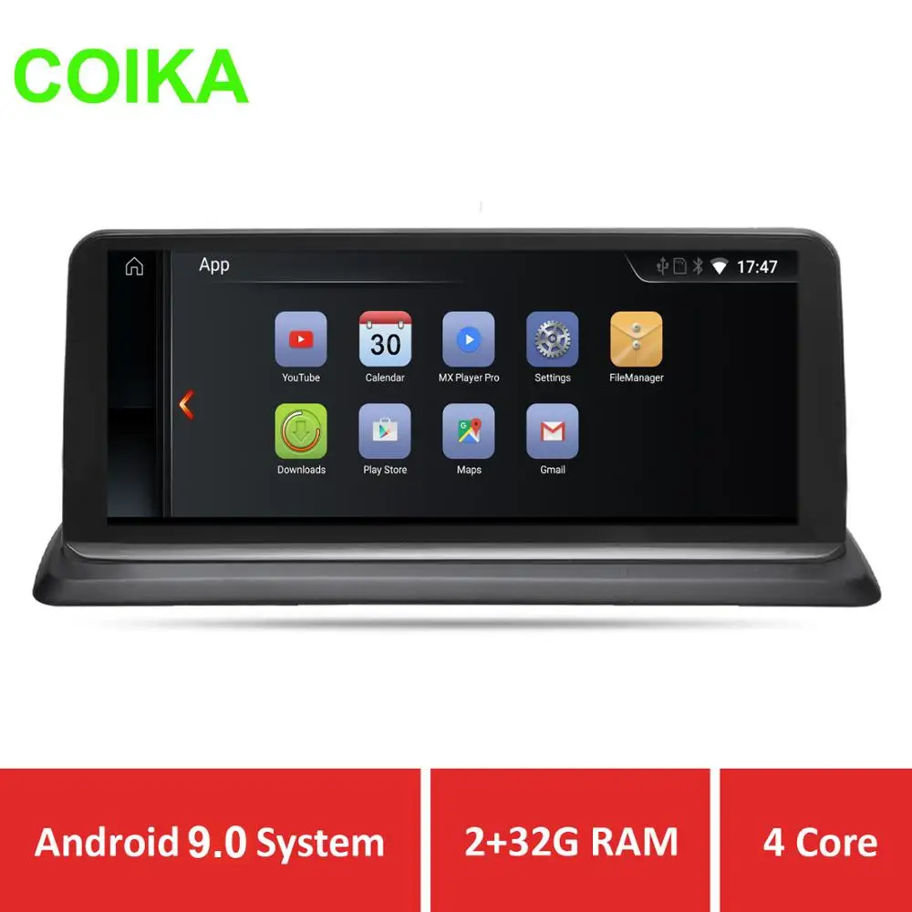 

COIKA IPS Touch Android 9.0 System Car Screen For BMW E81 E82 E87 E88 GPS Navi Head Unit Radio 2+32GB RAM BT SWC Google AUX USB