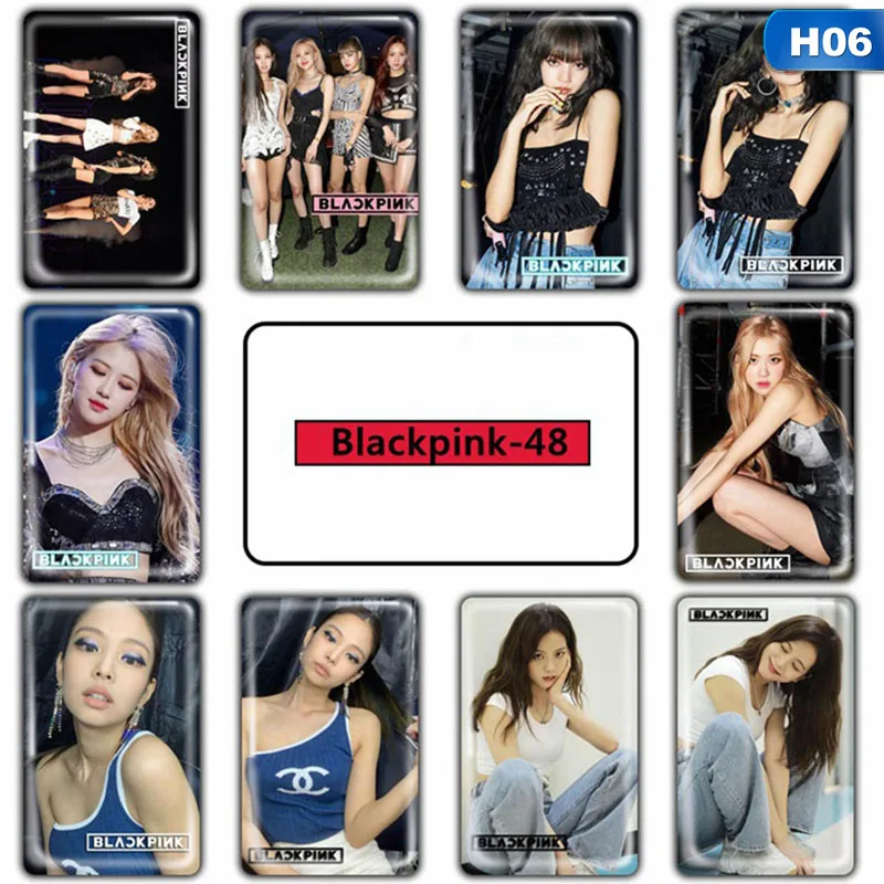 10 шт./компл. Blackpink наклейки для карт Jin Zhini JENNIE альбом Фотокарта ПВХ карты самодельные LOMO карты фотокарты - Цвет: H06