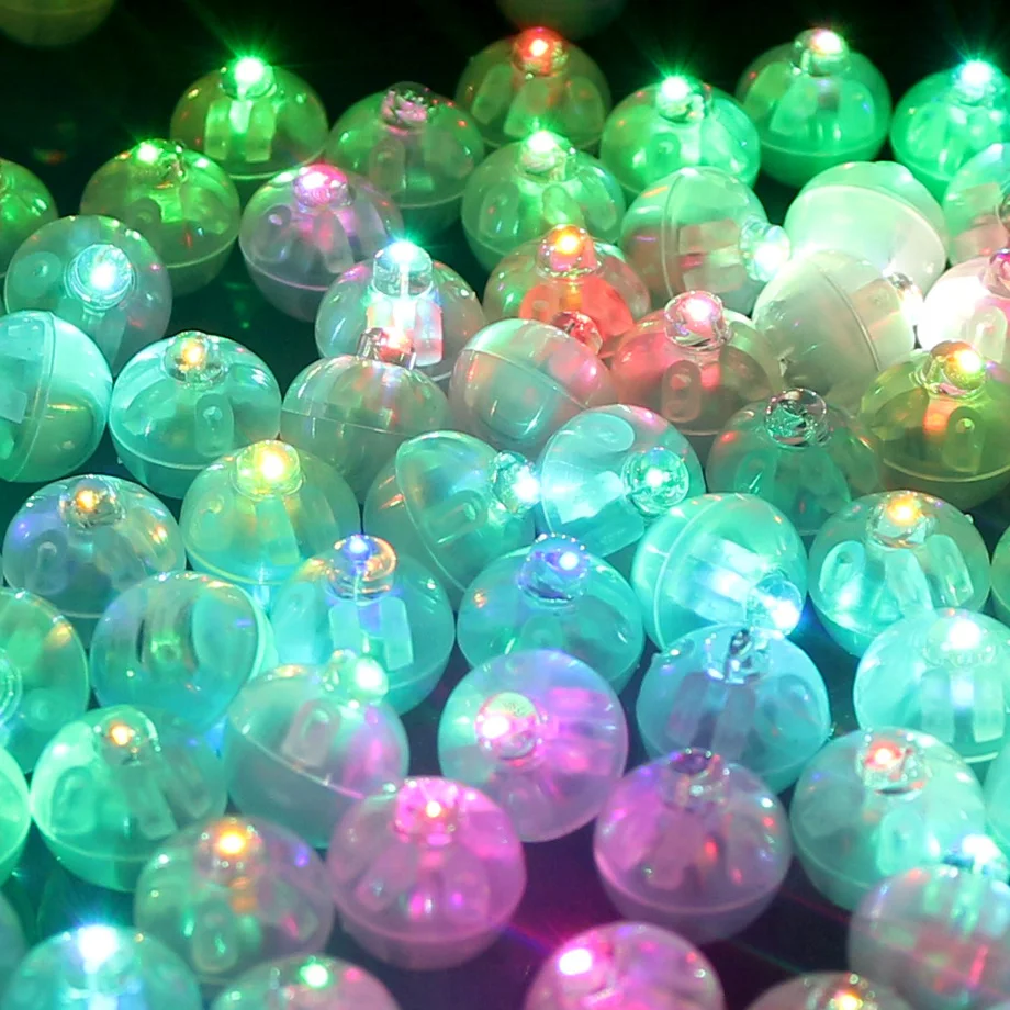 Бесплатная доставка DHL 2000 шт Круглые Светодиодные воздушные шары Белые/желтые