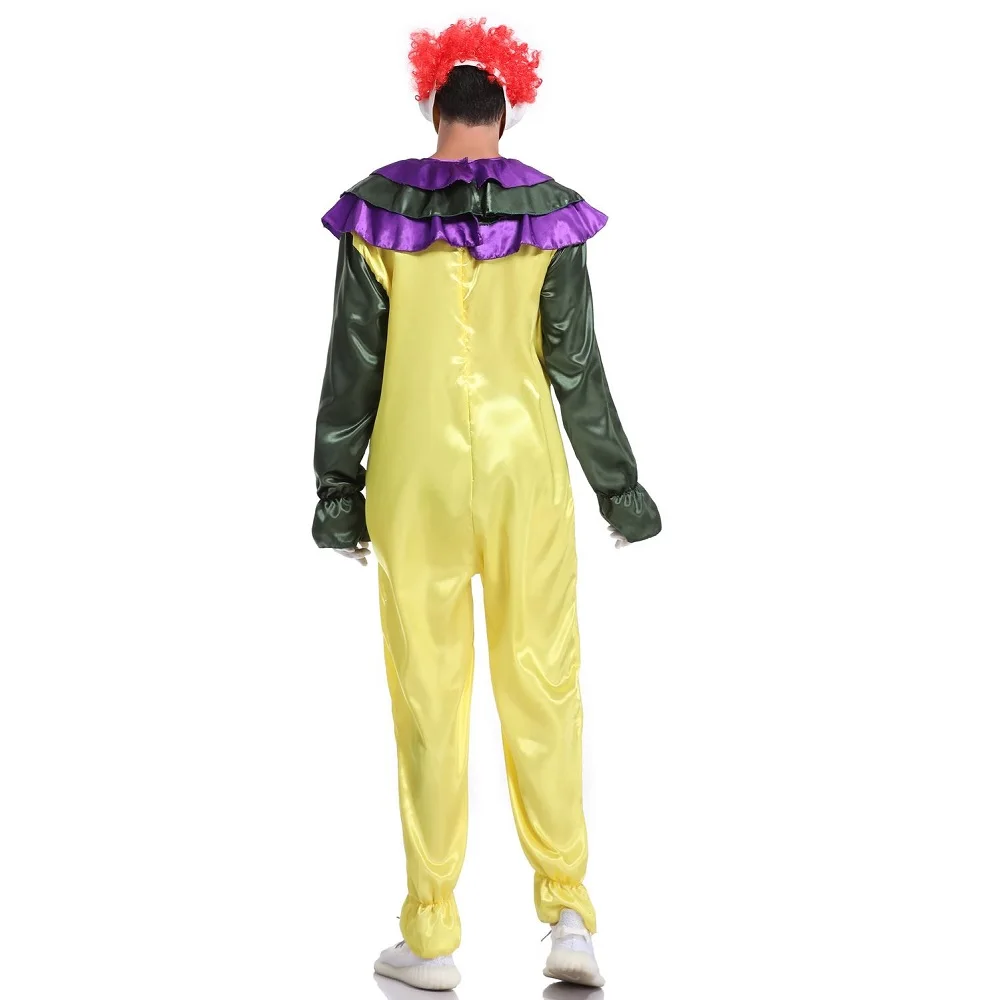 Хэллоуин карнавал новый стиль Цирк комбинезон клоуна Одежда для взрослых для мужчин и женщин косплей одежда Вечеринка мода Фанни костюм