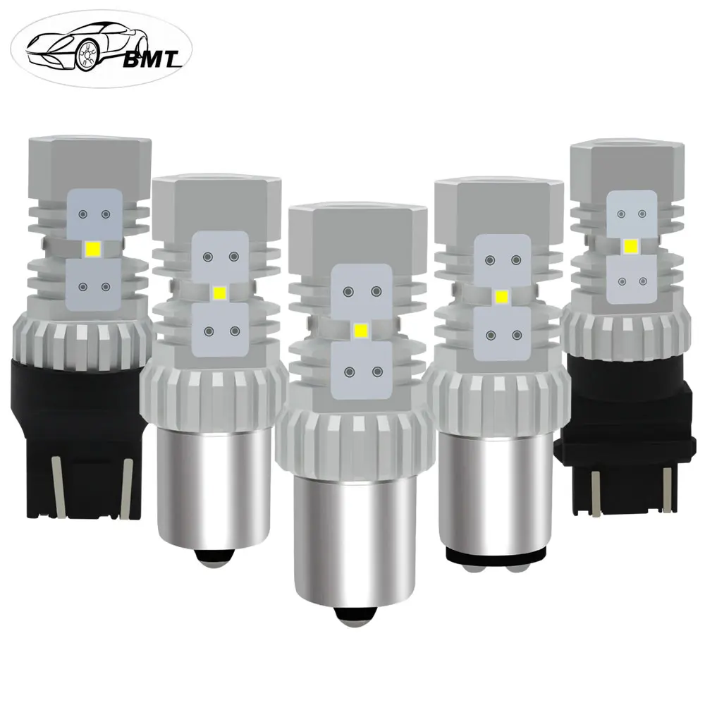 

BMT HID White 1500lm Canbus W21/5W W21W P21W Car led 1156 1157 BA15S LED BAY15D T20 7440 7443 LED P21 W21 5W P27/5W led 12V Car