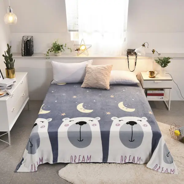 

Twin Full Soft Warm Coral Fleece Blanket Sheet Bedspread Sofa Plaid Throw Flannel Blankets 150*200/180*200/200*230/220*240cm