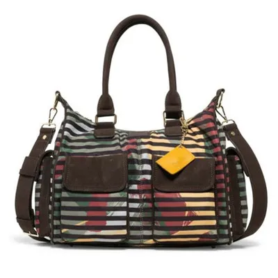Испания модные сумки винтажные холщовые сумки через плечо женские сумки через плечо - Цвет: Серебристый