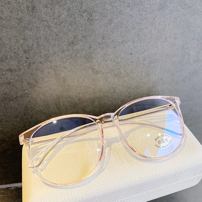 blue blockers Anti Blue Light Glasses Blocking Filter Round Computer Glasses Men Women Super Light Frame Eyeglasses Pink Clear Spectacles clear blue light glasses