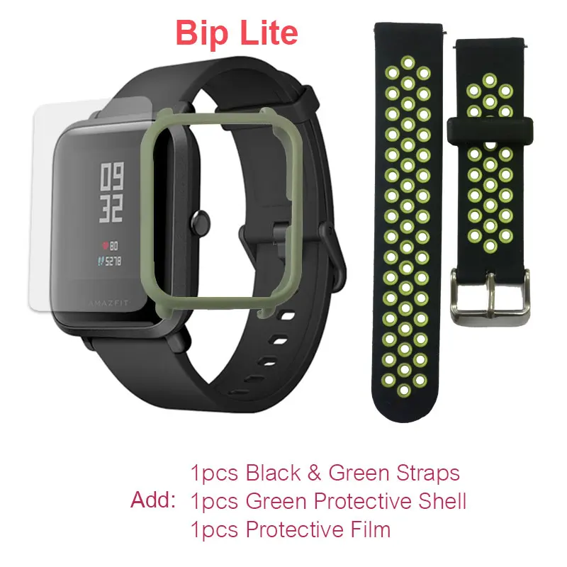 Xiaomi Huami Amazfit Bip Lite умные часы глобальная версия легкие умные часы с 45 днями ожидания gps - Цвет: BlackGreenS GreenS F