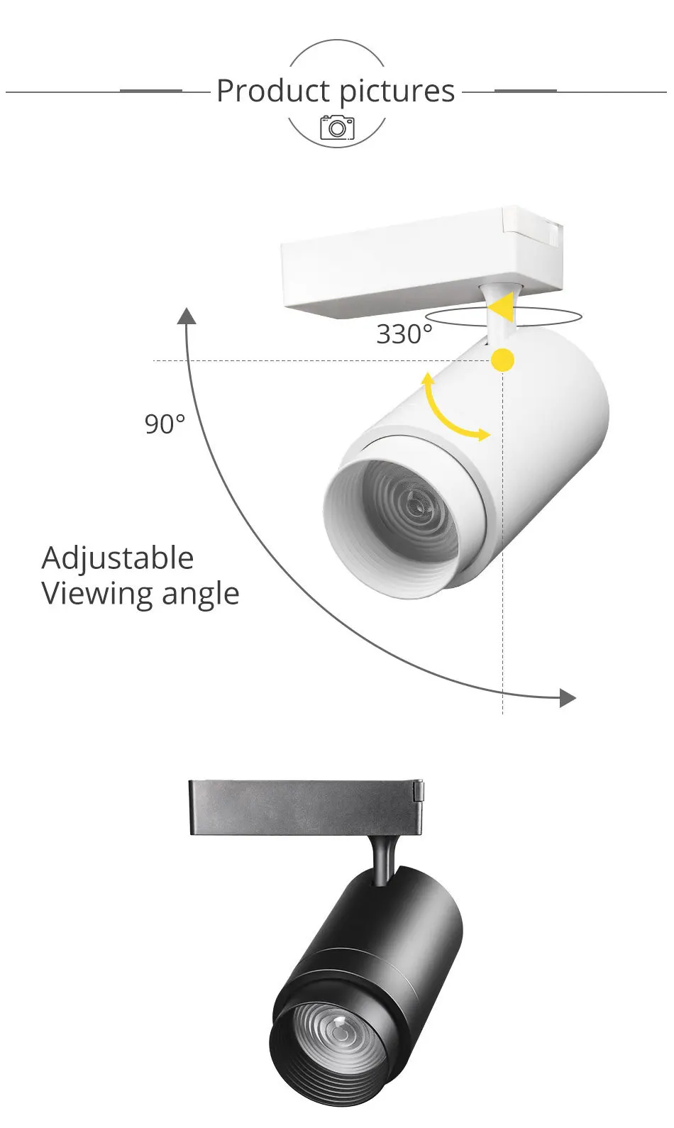 Zoommable 12W 20W 30W LED Track Light 2 3 4 Wire 3 Phase Dimmable Rail Spot Lighting Fixtures Spotlights Track Ceiling Zoom Lamp (11)