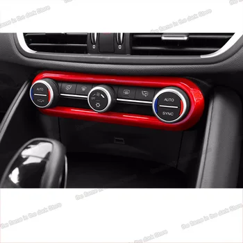 

Lsrtw2017 Abs Car Central Control Knob Decorative Frame for Alfa Romeo Giulia Stelvio 2016 2017 2018 2019 2020