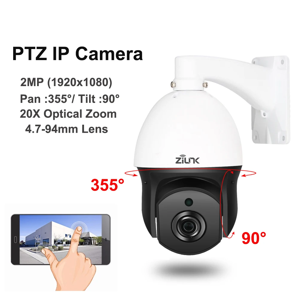 4,5 дюймов PTZ IP камера 1080P Открытый скоростной купол 20X зум объектив 150 м ИК ночного видения HD CCTV камера безопасности сеть Onvif CamHi