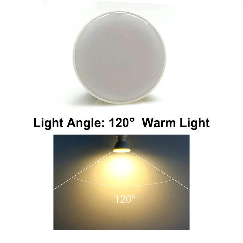 Светодиодный лампы E27 E14 GU10 GU5.3 MR16 светодиодный светильник 6 Вт 220V Светодиодный точечный светильник энергосберегающие дома светильник ing - Испускаемый цвет: 120 Degree Warm