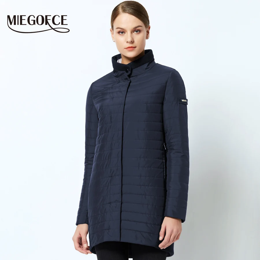  MIEGOFCE 2019 The New Spring Collection Warm women's Jacket With A Standing Collar Simple Woman's Quilted Coat mom stylish model 