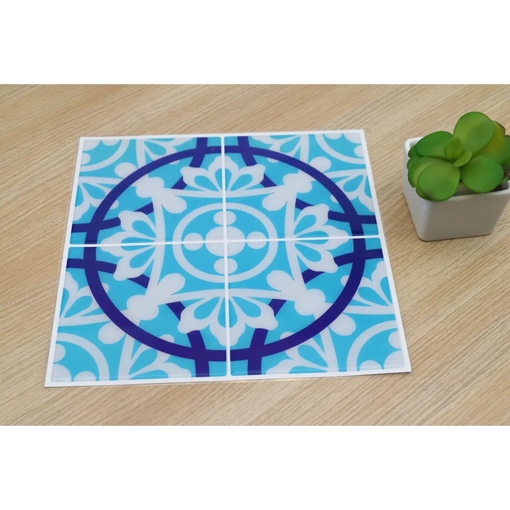 

1PC 3D Wall Stickers Mosaic Bohemian Porcelain 236x236mm Explosion Decal Vinyl Wall Stickers Room Decor Accessories Tiles