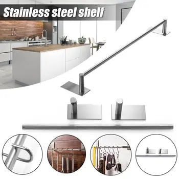 

55cm Punch free Self Adhesive Towel Holder Stainless Steel Kitchen Bathroom Door Wall Towel Holder for Rail Hanger Towel Racks