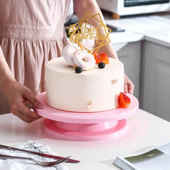 

DIY Cake Turntable Baking Silicone Mold Cake Plate Rotating Round Cake Decorating Tools Rotary Table Pastry