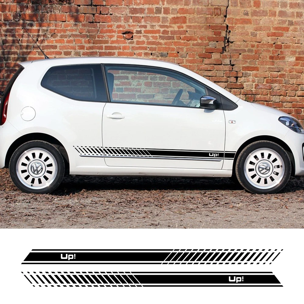 2 個車のドアサイドステッカーフォルクスワーゲン VW UP