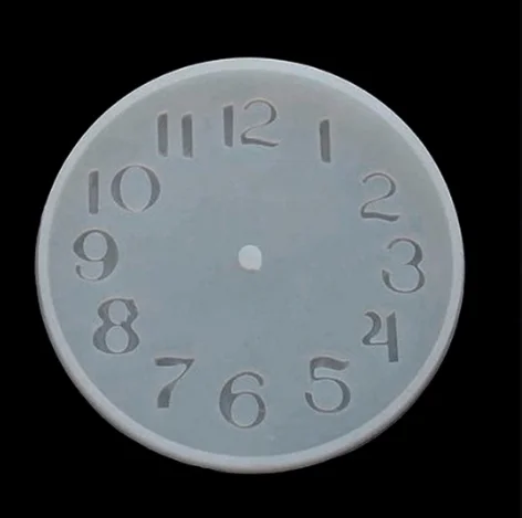 Arabic numerals Римские цифровые часы из эпоксидной смолы цементные силиконовые часы пресс-формы для изготовления гипсовой формы ручные поделки - Цвет: Arabic numerals