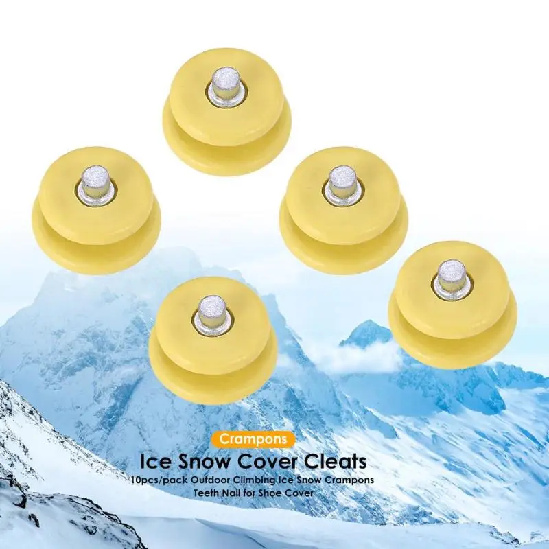 

30pcs/pack Durable Teeth Nails Solid Color Classic Delicate Climbing Ice Snow Crampons Spikes Anti-slip Shoe Cover Teeth Nails