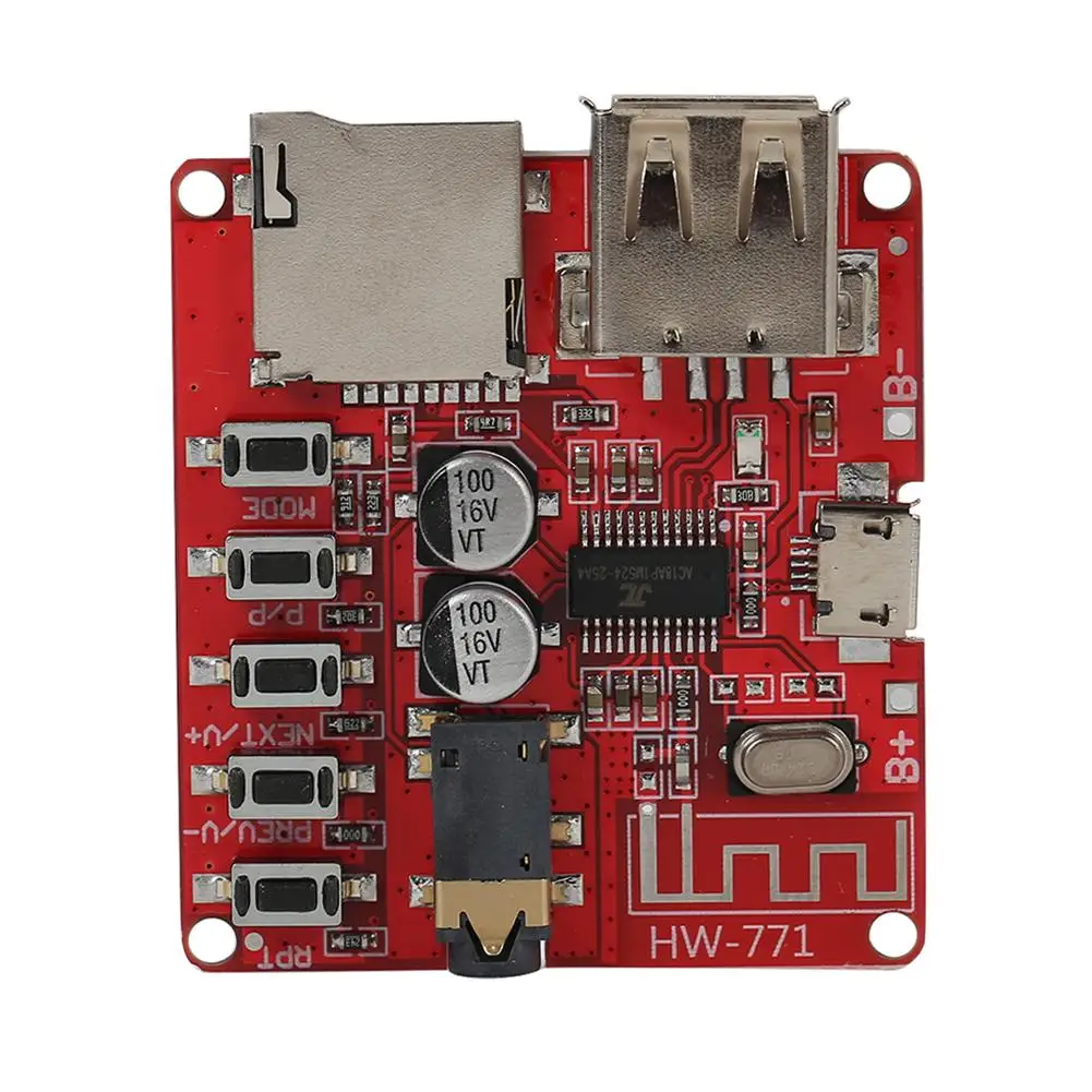 Bluetooth аудио приемник плата USB TF слот для карты DIY модифицированный MP3 модуль