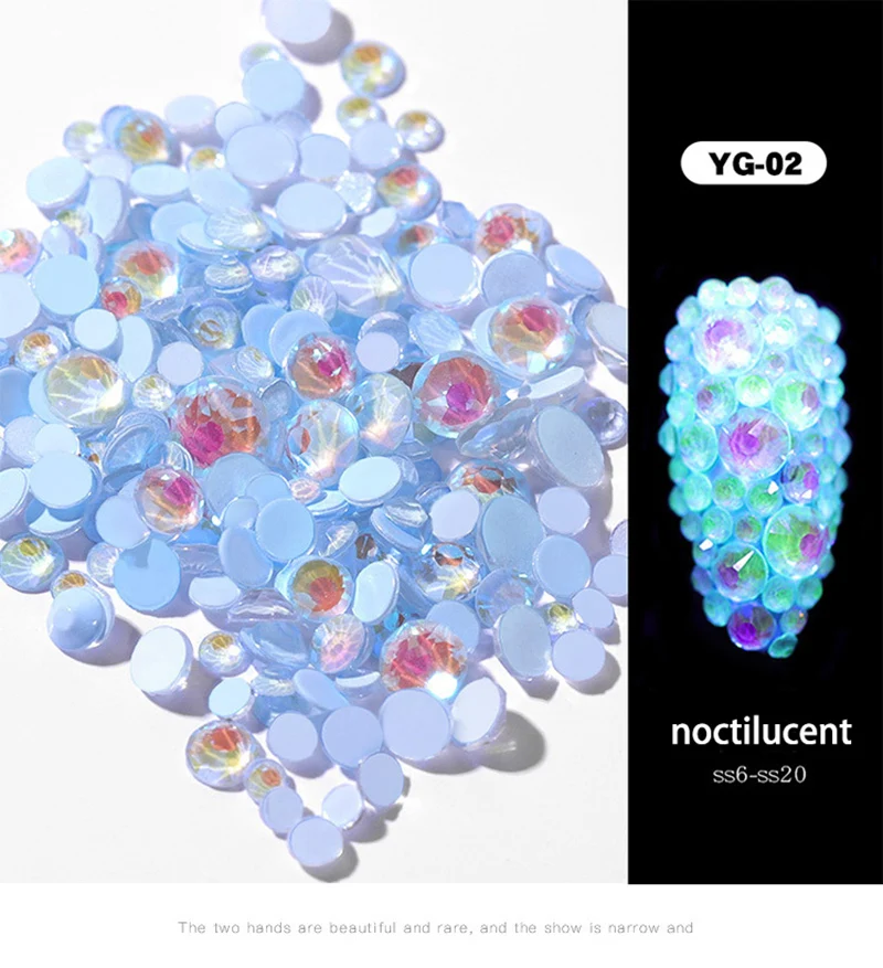 Фосфоресцирующие приклееные Стразы Diy стеклянные стразы для украшения ногтей смешанный размер Flatback горный хрусталь 250 шт./упак