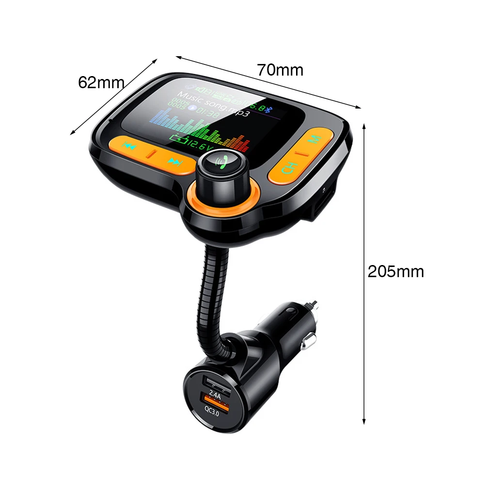 Hands Free FM передатчик электроника аудио Aux музыка двойной USB зарядное устройство Автомобильный mp3 плеер Медиа беспроводной Bluetooth Многофункциональный