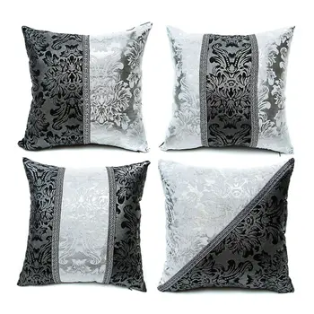 

Gray Black Throw Pillow Case Cushion Cover Pillowcase Home Sofa Decor Print Pillow Case
