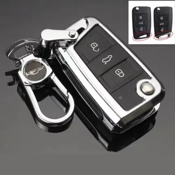 

Car Key Shell Key Case Cover Galvanized Alloy For Skoda Superb Rapid Octavia A7 A5 For Vw Golf For Seat Leon