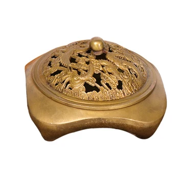 

MOZART Pure Copper Longfeng Chengxiang Incense Burner Loong Dragon And Phoenix Home Agarwood Sandalwood Incense Burner
