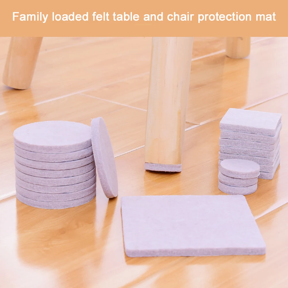 100Pcs Furniture Pads Self Adhesive Felt Chair Leg Floor Protectors Table Covers Round Bottom Desk Feet Mats | Дом и сад
