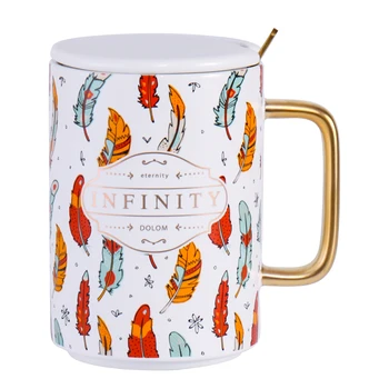 

Creative Painted Personalized Large Ceramic Tea Coffee Mug Nordic Hand Painted Mugs Personalized Tea Cups Work Tea Cup II50MKB
