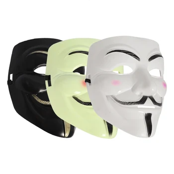 

3pack Masquerade Ball V For Vendetta Mask Anonymous Guy Fawkes Hacker Cosplay Horror Costume Halloween Accessory For Adults